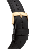 Emporio Armani Minimalist Green Dial Black Leather Strap Watch for Men - AR11601