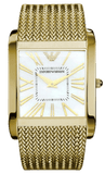 Emporio Armani Mother of Pearl Dial Gold Mesh Bracelet Watch For Men - AR2016