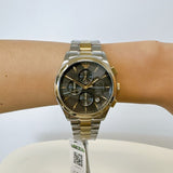 Emporio Armani Paolo Chronograph Grey Dial Two Tone Steel Strap Watch For Men - AR11527