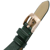 Emporio Armani Pro Planet Analog Silver Dial Green Leather Strap Watch For Women - AR11517