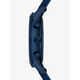 Emporio Armani Renato Chronograph Silver Dial Blue Silicone Strap Watch For Men - AR11026