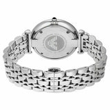 Emporio Armani Retro Black Dial Silver Steel Strap Watch For Men - AR1676