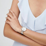 Emporio Armani Retro Mother of Pearl Dial Silver Mesh Bracelet Watch For Women - AR2067