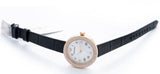 Emporio Armani Rosa Quartz Mother Of Pearl White Dial Black Leather Strap Watch For Women - AR11356
