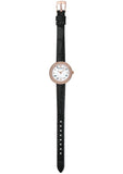 Emporio Armani Rosa Quartz Mother Of Pearl White Dial Black Leather Strap Watch For Women - AR11356