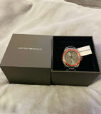 Emporio Armani Sigma Quartz Grey Dial Grey Steel Strap Watch For Men - AR11178