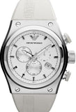 Emporio Armani Sportivo Analog Quartz White Dial White Rubber Strap Watch For Men - AR6103