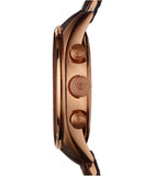 Emporio Armani Sportivo Chronograph Brown Dial Brown Silicone Strap Watch For Men - AR5891