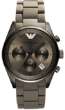 Emporio Armani Sportivo Chronograph Brown Dial Brown Steel Strap Watch For Men - AR5950