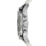 Emporio Armani Sportivo Chronograph White Dial White Rubber Strap Watch for Men - AR5947