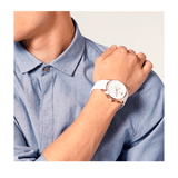 Emporio Armani Sportivo White Dial White Rubber Strap Watch For Men - AR5919