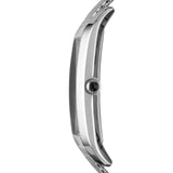 Emporio Armani Super Slim Quartz White Dial Silver Mesh Bracelet Watch For Women - AR2015