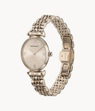 Emporio Armani T-Bar Gianni Rose Gold Dial Rose Gold Steel Strap Watch For Women - AR11059