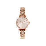 Emporio Armani T-Bar Gianni Rose Gold Dial Rose Gold Steel Strap Watch For Women - AR11059