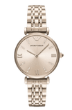 Emporio Armani T-Bar Gianni Rose Gold Dial Rose Gold Steel Strap Watch For Women - AR11059