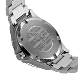 Emporio Armani Three Hand Green Dial Silver Steel Strap Watch For Men - AR11338