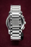 Emporio Armani Valente Chronograph Quartz Black Dial Silver Steel Strap Watch For Men - AR11083
