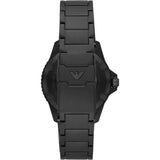 Emporio Armani World Explorer Black Dial Black Steel Strap Watch for Men - AR11398