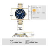 Emporio Armani World Explorer Blue Dial Two Tone Steel Strap Watch for Men - AR11682