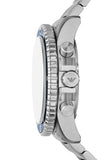 Emporio Armani World Explorer Chronograph Blue Dial Silver Steel Strap Watch for Men - AR11681