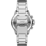 Emporio Armani World Explorer Chronograph Blue Dial Silver Steel Strap Watch for Men - AR11681
