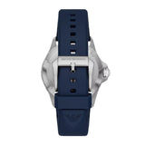 Emporio Armani World Explorer GMT Blue Dial Blue Rubber Strap Watch for Men - AR11592
