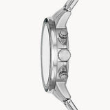Fossil Bannon Chronograph Green Dial Silver Steel Strap Watch for Men - BQ2492