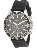 Fossil Bannon Multifunction Black Dial Black Silicone Strap Watch for Men - BQ2494