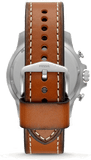 Fossil Bowman Chronograph Blue Dial Brown Leather Strap Watch for Men - FS5602