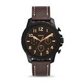 Fossil Bowman Chronograph Brown Dial Brown Leather Strap Watch for Men - FS5601