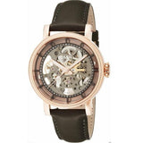Fossil Boyfriend Automatic Skeleton Grey Dial Grey Leather Strap Watch for Women - ME3089