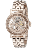 Fossil Boyfriend Automatic Skeleton Rose Gold Dial Rose Gold Steel Strap Watch for Women - ME3065