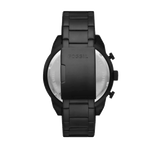 Fossil Bronson Chronograph Black Dial Black Steel Strap Watch for Men - FS5876