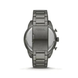 Fossil Bronson Chronograph Blue Dial Grey Steel Strap Watch for Men - FS5711