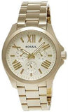 Fossil Cecile Multifunction Champagne Dial Gold Steel Strap Watch for Women - AM4510