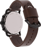 Fossil Commuter Chronograph Black Dial Brown Leather Strap Watch for Men - FS5403