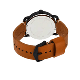 Fossil Commuter Three Hand Date Black Dial Brown Leather Strap Watch for Men - FS5276