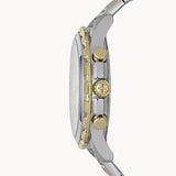 Fossil Dean Chronograph White Dial Silver Steel Strap Watch for Men - FS4795