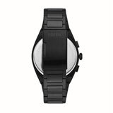 Fossil Everett Chronograph Black Dial Black Steel Strap Watch for Men - FS5797