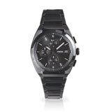 Fossil Everett Chronograph Black Dial Black Steel Strap Watch for Men - FS5797