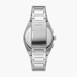 Fossil Everett Chronograph Green Dial Silver Steel Strap Watch for Men - FS5964