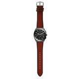 Fossil Everett Chronograph Grey Dial Brown Leather Strap Watch for Men - FS5799