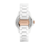 Fossil FB-01 Analog White Dial White Ceramic Strap Watch for Women - CE1107
