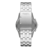 Fossil FB-01 Chronograph Black Dial Silver Steel Strap Watch for Men - FS5837