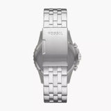 Fossil FB-01 Chronograph Black Dial Silver Steel Strap Watch for Men - FS5837