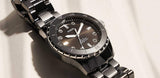 Fossil FB-01 Three-Hand Black Dial Black Ceramic Strap Watch for Women - CE1108