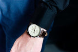 Fossil Forrester Chronograph White Dial Brown Leather Strap Watch for Men - FS5696