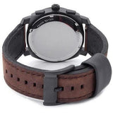 Fossil Forrester Chronograph White Dial Brown Leather Strap Watch for Men - FS5696