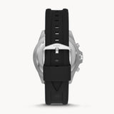 Fossil Garrett Chronograph Black Dial Black Rubber Strap Watch for Men - FS5624