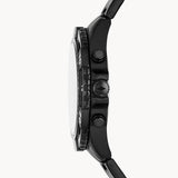 Fossil Garrett Chronograph Black Dial Black Steel Strap Watch for Men - FS5773
